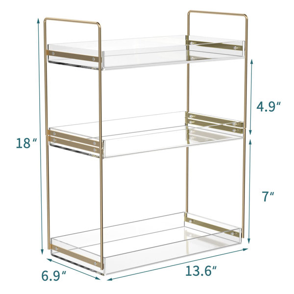 Mercer41 Amberdawn Metal Freestanding Bathroom Shelves