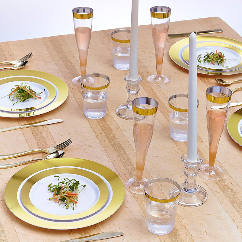 Ensemble d'articles de fête jetables en plastique épais