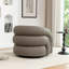 Fauteuil demi-tonneau pivotant en cuir artificiel Coyle-523977491