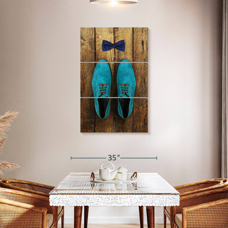 Shuttleworth Stylish Blue Shoes, 57" H x 36" W
