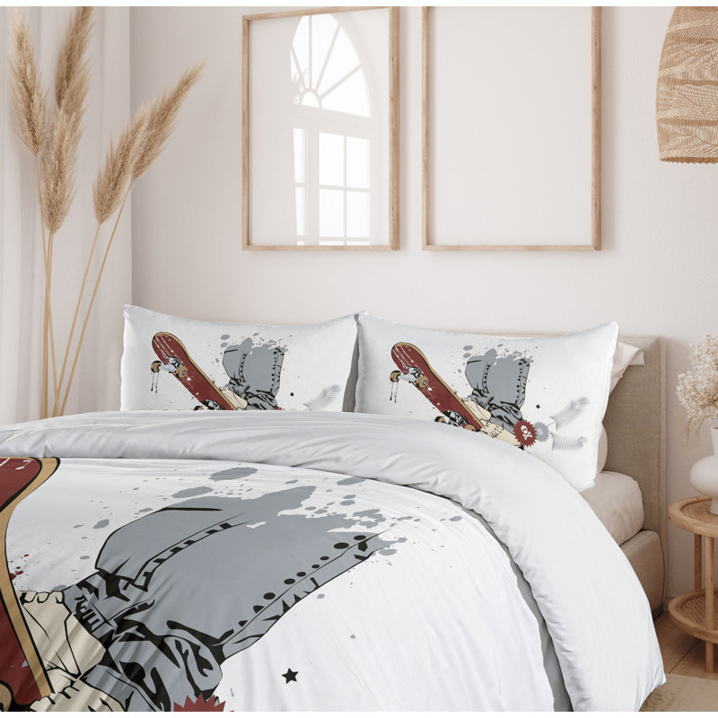 Teen Room Quilt Set, King Duvet Cover + 2 King Shams