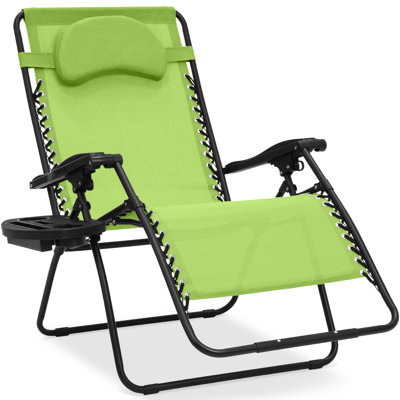 Oversized Zero Gravity Chair, Folding Outdoor Patio Recliner W/ Cup Holder