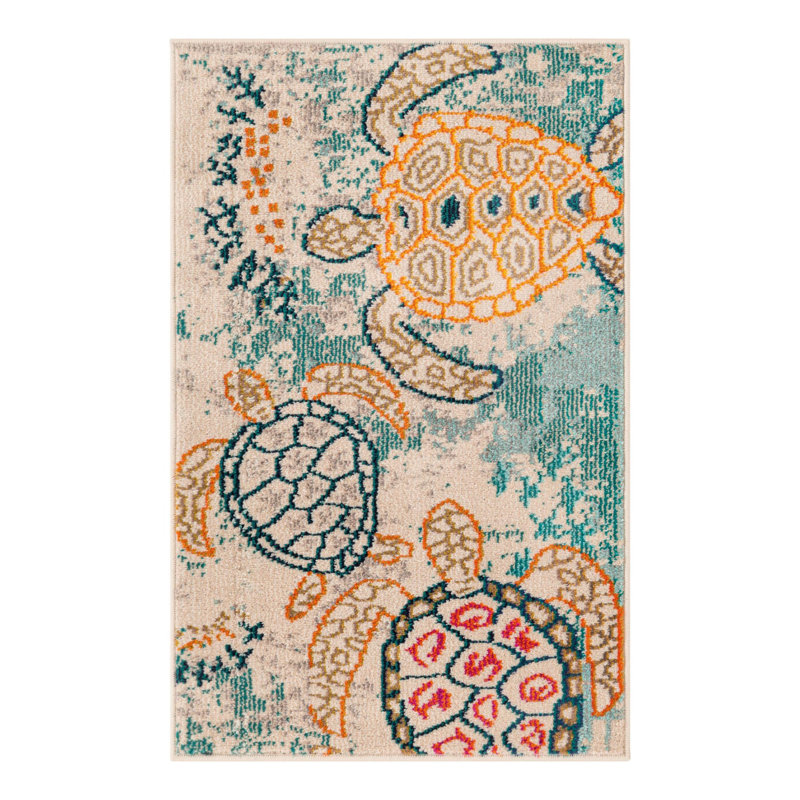 Tapis beige à motif animalier Vargas, Rectangle 2 pi x 3 pi 1 po