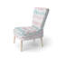Chaise d'appoint géométrique pour enfants - Chaise d'appoint en velours rose doux à motifs zigzag-1792620009