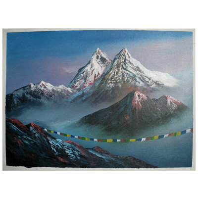 Montagne Manaslu | Peinture à l'huile sur toile