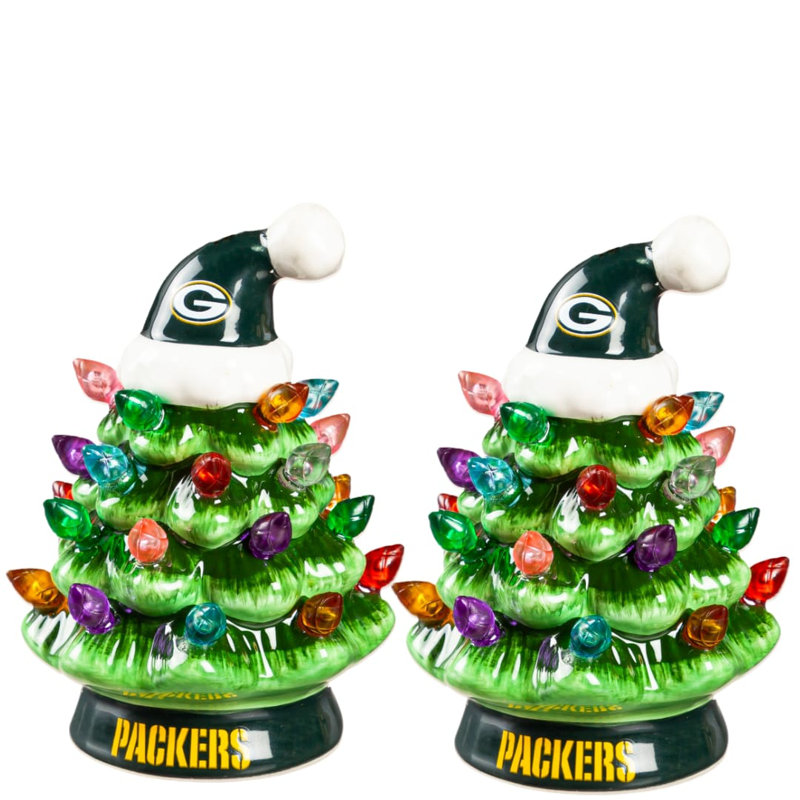 Mini arbre de Noël de table 4 po à DEL, Packers de Green Bay