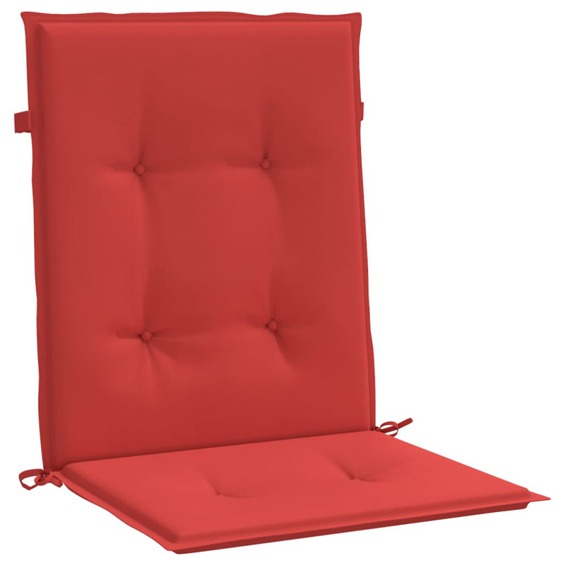 Ensemble de 6 coussins de chaise de patio en tissu 100% polyester rouge Oxford, Tissu - Rouge