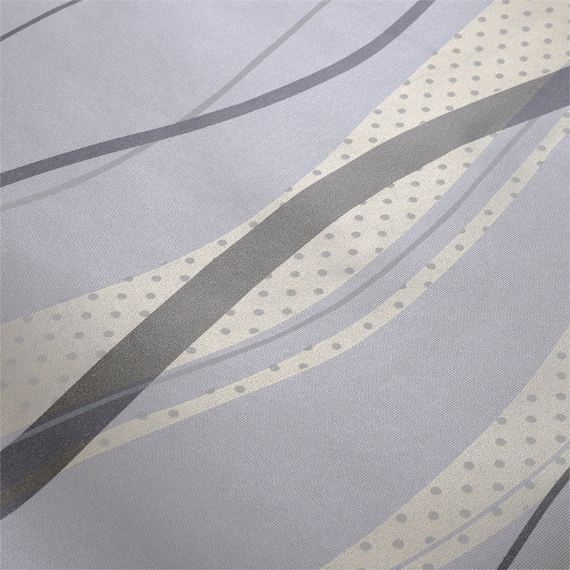 Contemporary Geometric Curving Linear Wallpaper