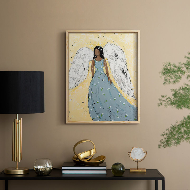 "EarthlyAngel III", H 15 po x l 12 po, Encadré naturel