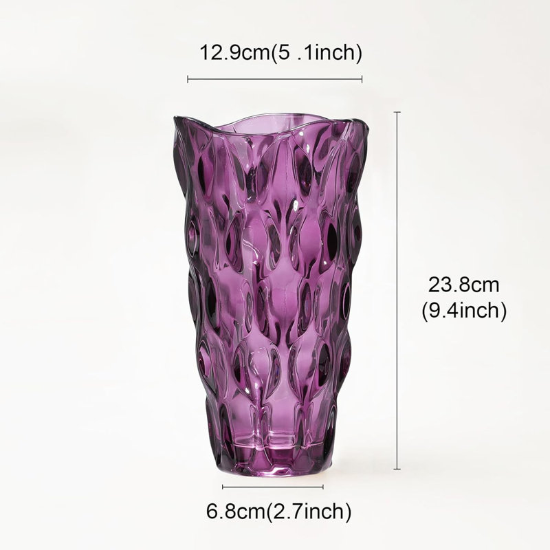 Glass Table Vase, Purple