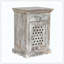 Table de chevet en bois avec 1 tiroir et 1 porte, comprenant un tiroir et une armoire pour le rangement