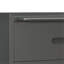 Armoire de rangement en métal robuste avec roulettes - Armoire à outils à 3 tiroirs pour solutions de rangement de garage, de bureau et de maison, noir / gris