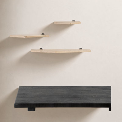 Glennon 3-Piece Solid Wood Floating Shelves