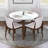 Avra Round Solid Wood Base Dining Table-1133344910