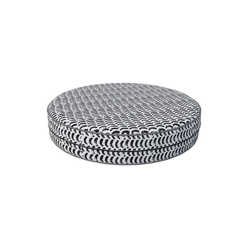 Decorative Indoor Outdoor Waterproof Round Cushion Cover, Patio Bar Stool UV Resistant Seat Cover, 5'' H x 20'' W