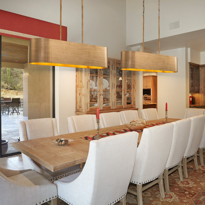 39" Modern 5-Light Dimmable Brass Oval Kitchen Island Chandelier