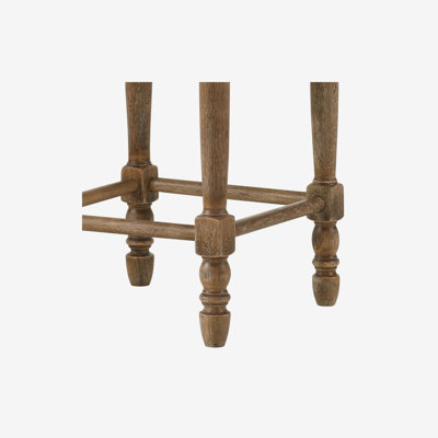 Tabouret à hauteur de comptoir en tissu beige Farsiris