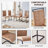 CasaMod Modern Wood Rectangular Dining Set with Channel-Tufted Cantilever Chairs