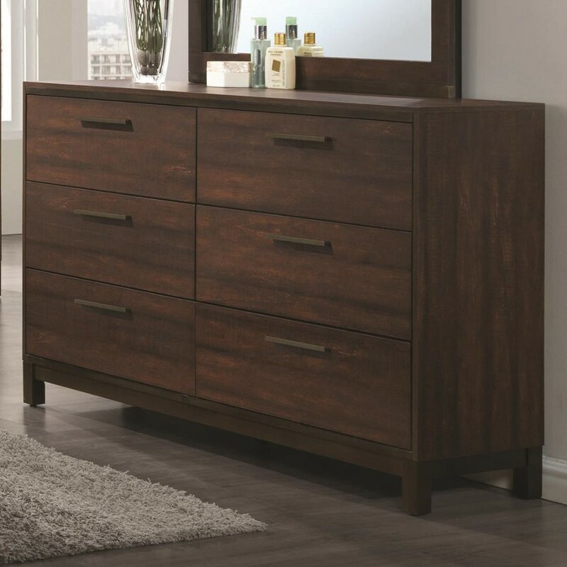 Orren Ellis Toxey Wooden 6 Drawer Dresser & Reviews | Wayfair