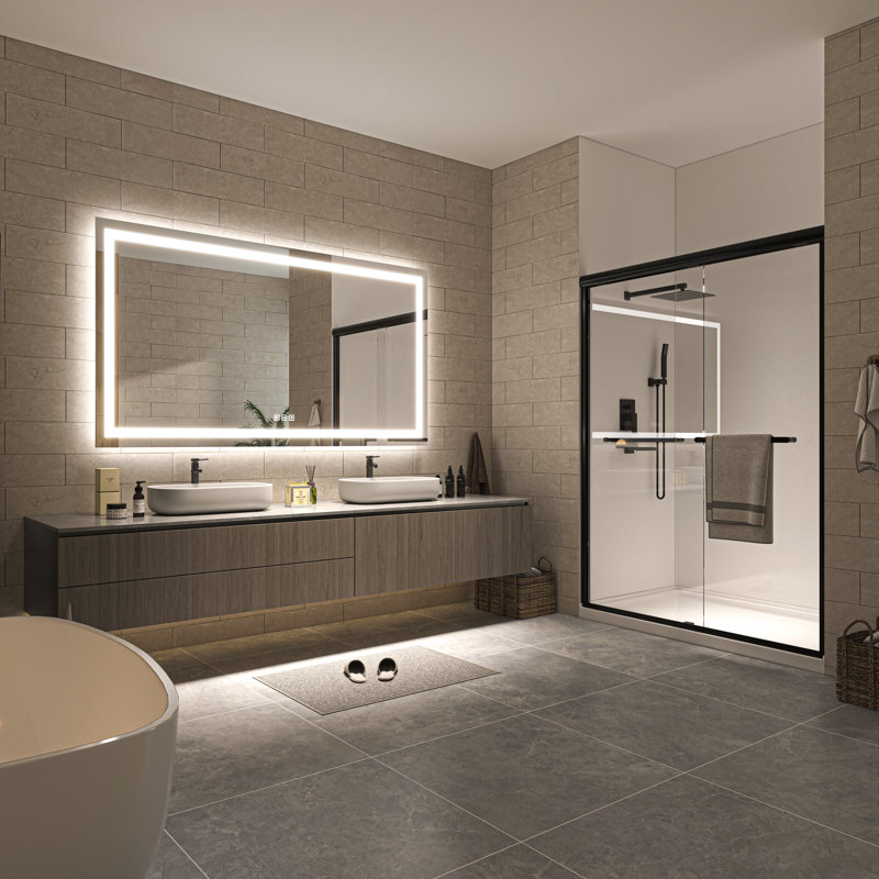 Ulrika Flat LED Mirror, Rectangle, 72" x 40"