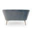 Banc en velours bleu