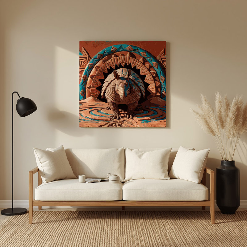 «Southwestern Animals», art mural brun en métal 4, H 192 po x l 192 po x P 0,05 po