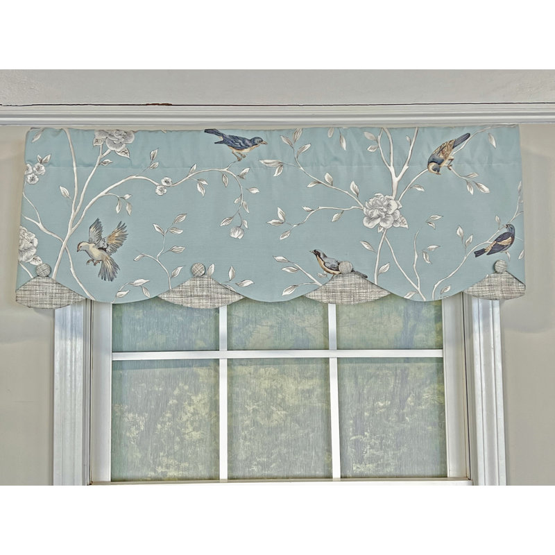 Cotton Scalloped Window Valance, Citrine