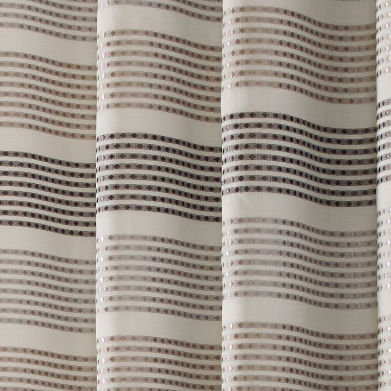 Verna Semi Sheer Curtain, 144 W x 182 D cm, Black