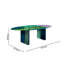 Table basse peinte ovale en graffiti