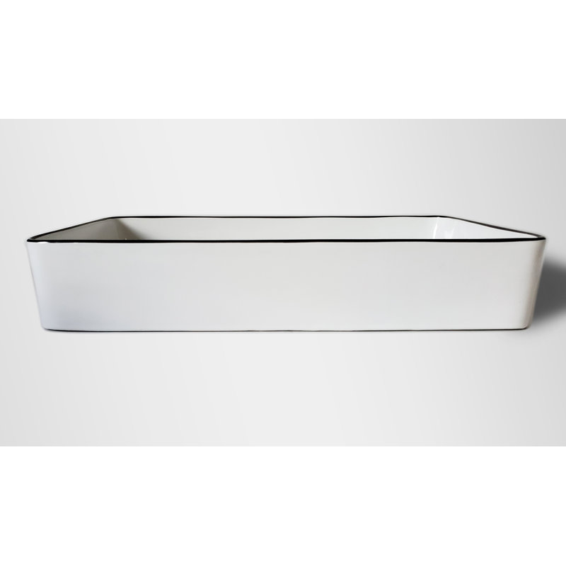 Juvia 13.25'' White Vitreous China Rectangular Bathroom Sink