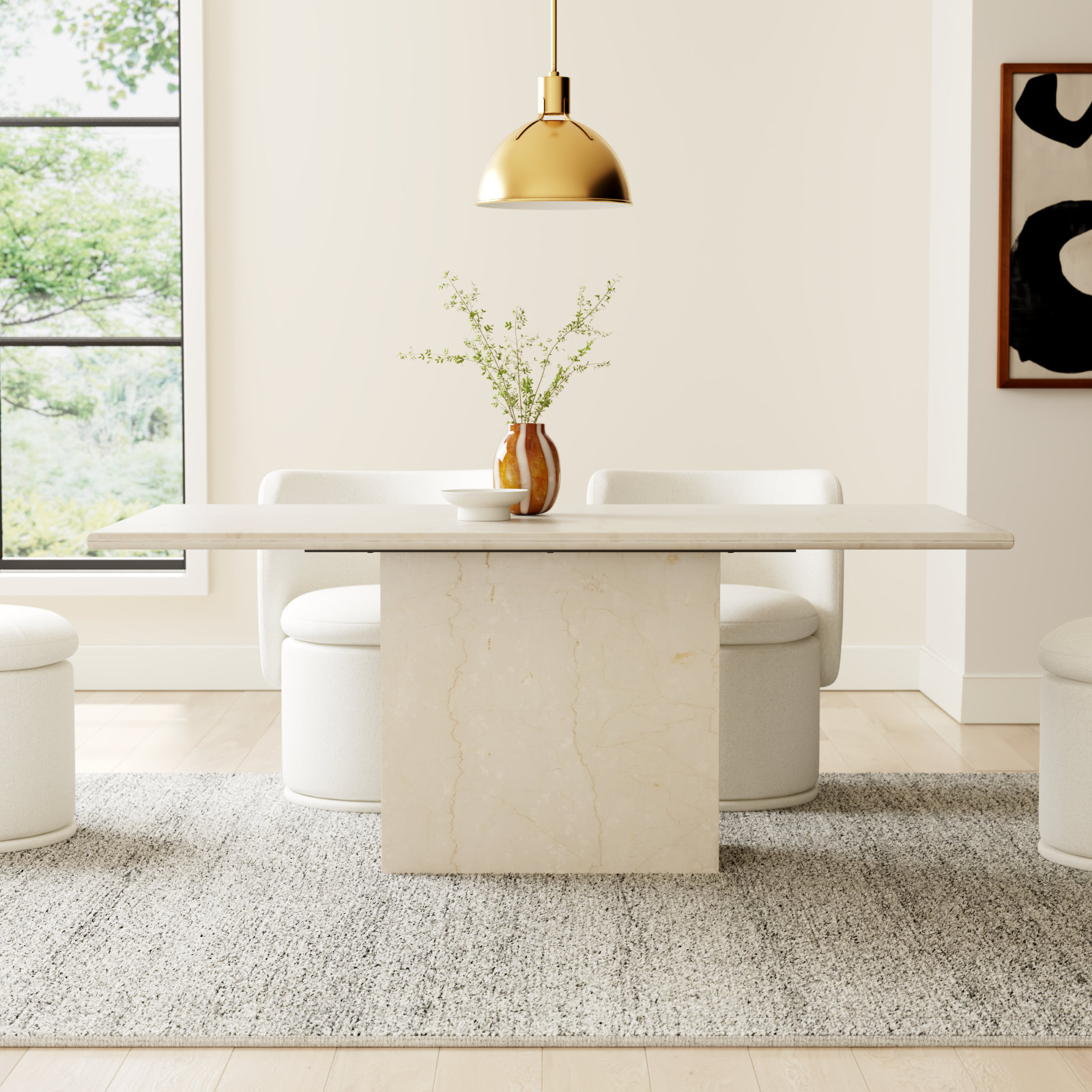 Agatha 72'' Marble Dining Table