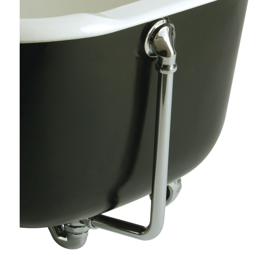 Traditional Exposed 7cm Chain and Stopper Waste Tub Drain With Overflow