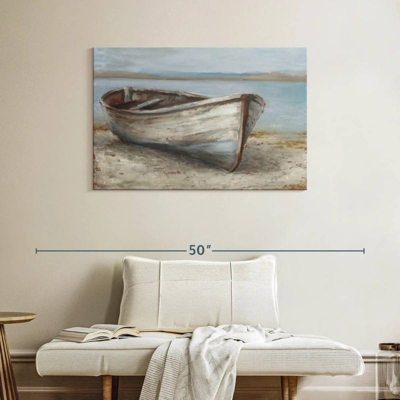 Mehar Whitewashed Boat I, 26" H x 39" W