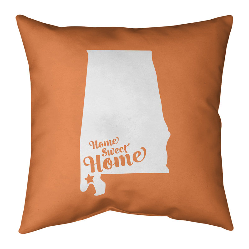 Housse de coussin pour la maison, Mobile, 14 po x 14 po, Orange