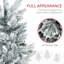 Grand arbre de Noël artificiel enneigé 6 pi avec 477 branches de neige, ouverture automatique, base en acier, vert