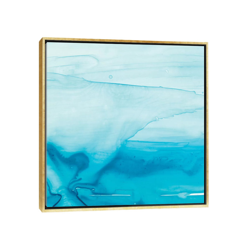 Reproduction d’art, "faire Waves I" par Ethan Harper, H 37 po x l 37 po x P 1,5 po, Toile encadrée d'or, Pas de tapis