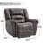 Intars 39.8" Wide Classic and Overstuffed Top Faux Leather Power Standard Recliner with USB Port-855845298