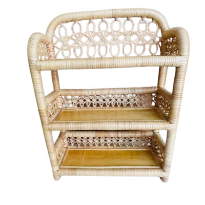 3 Tier wicker wall shelf
