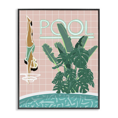 Art de giclée de piscine rétro par Jen Bucheli
