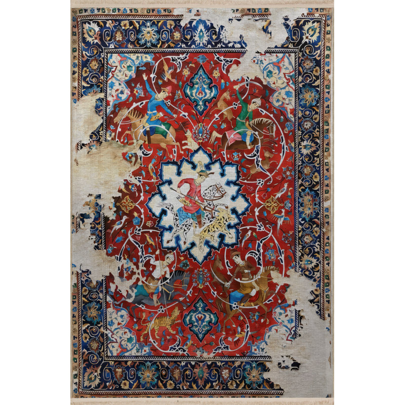 Aniketh Moroccan Indoor / Outdoor Rug, Rectangle 3'4" x 6'7"