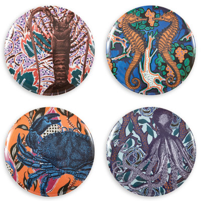 Ensemble de 4 assiettes à dîner Côte de la Mer