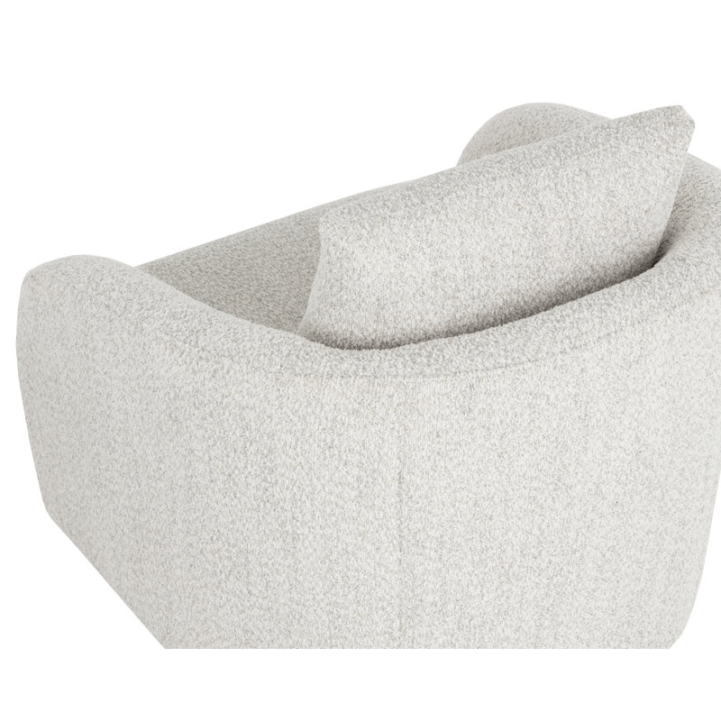 Fauteuil pivotant Wimberly - RIKA CHOCOLAT, Brown Polyester