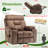 Vayun 40.94"W Oversize Upholsetery Liftable Massage Heater Power Recliner, Cup Holders, Dual Remote-86568147