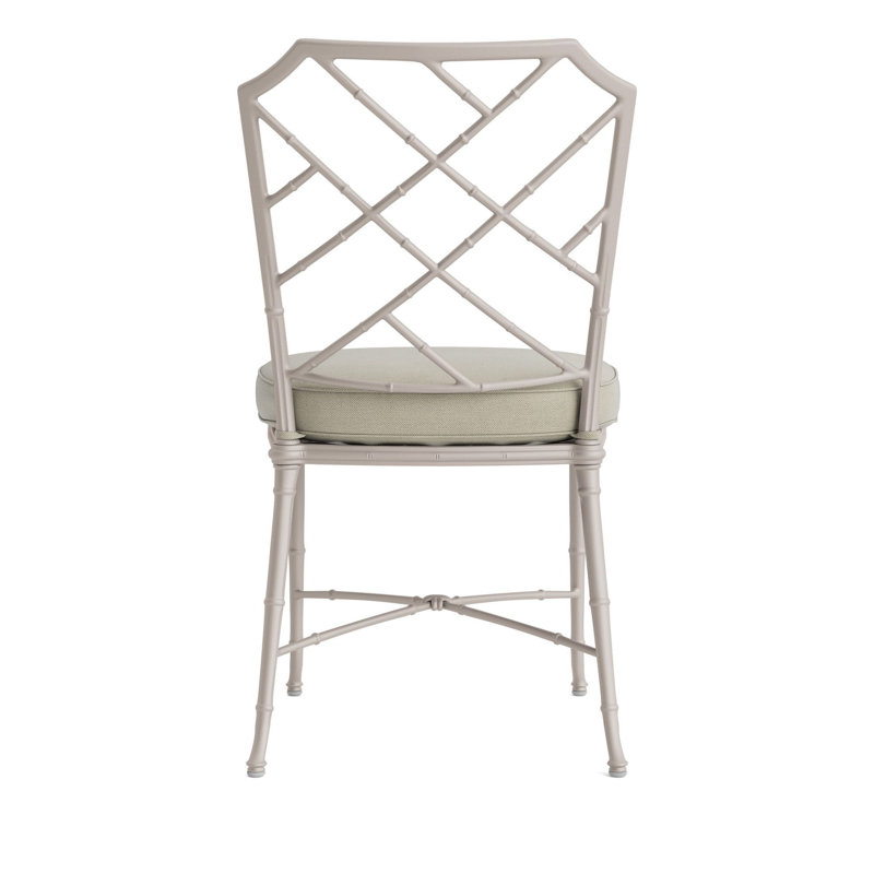 Calcutta Outdoor Dining Side Chair, Fusion Charcoal, Dove Smooth, Brown