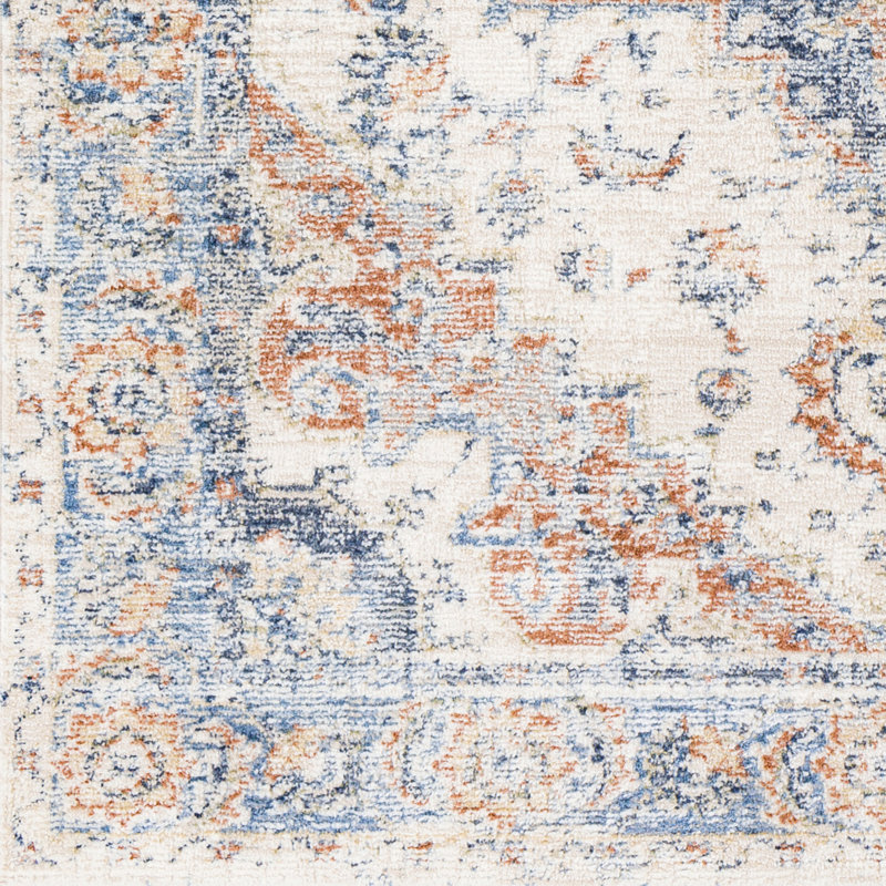 Randall Oriental Ivory/Blue/Rust Area Rug, Runner 2'5" x 8'