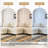 2 - Piece Upholstered White Faux Rabbit Fur Flannel Modular Sectional Sofa with Armrests & Throw Pillows-1289461443