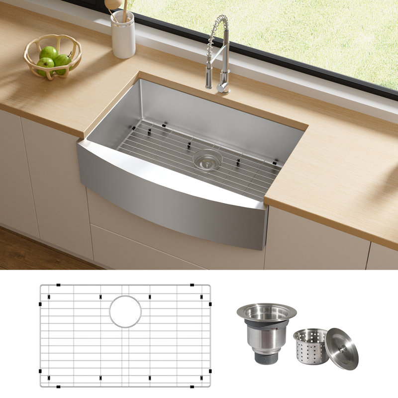 WFPWS201 30'' L Single Bowl Stainless Steel Kitchen Sink