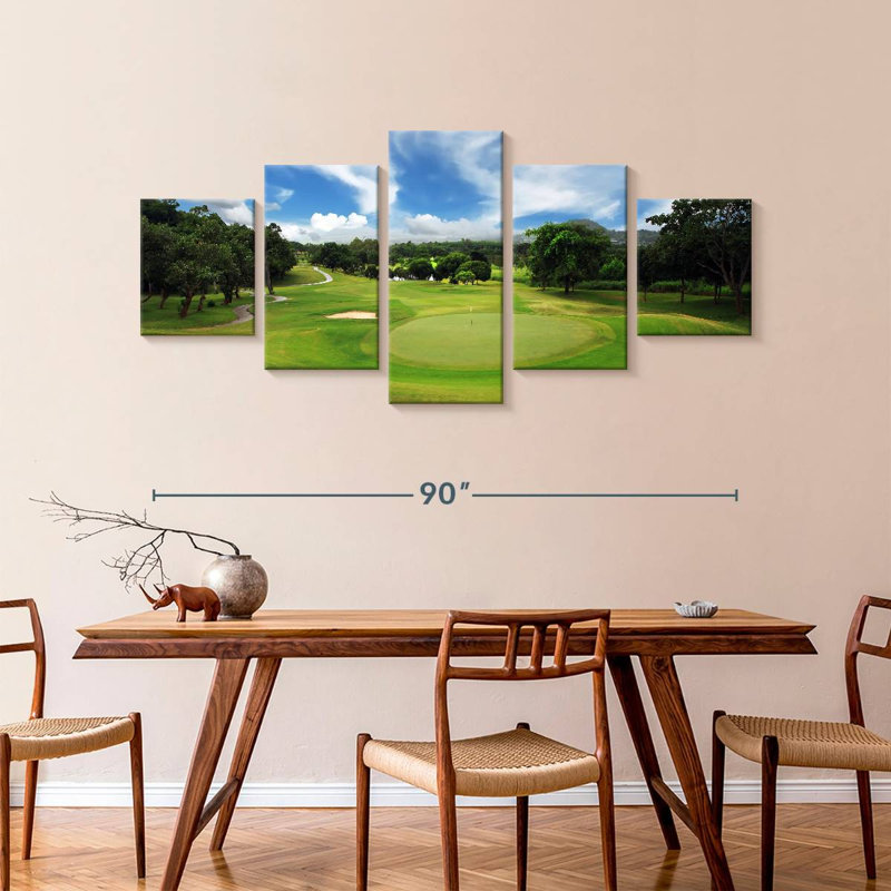 Parcours de golf panoramique, H 42 po x l 92 po