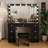 Greyden 7-Drawer Lighted Mirror Vanity Set with Charging Station-1786359299