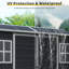 Remise de rangement extérieure 8 pi x 4 pi avec deux fenêtres et deux portes, remise en plastique avec plancher pour Gargen, patio, cour, pelouse, noir-118170284